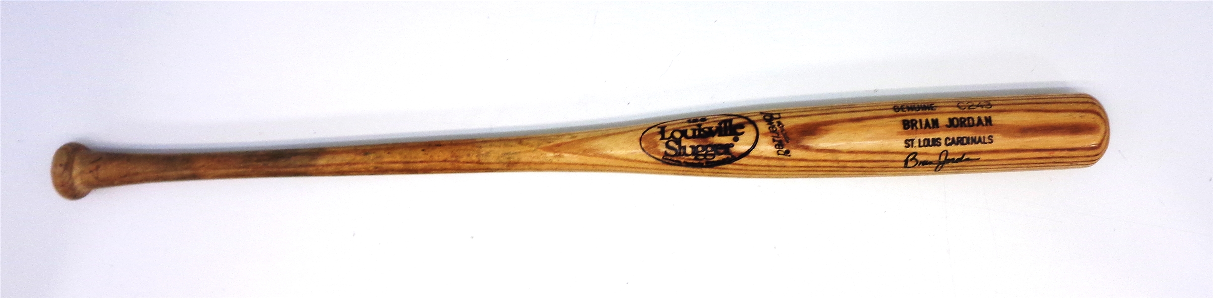 Brian Jordan Autographed Game Used Bat