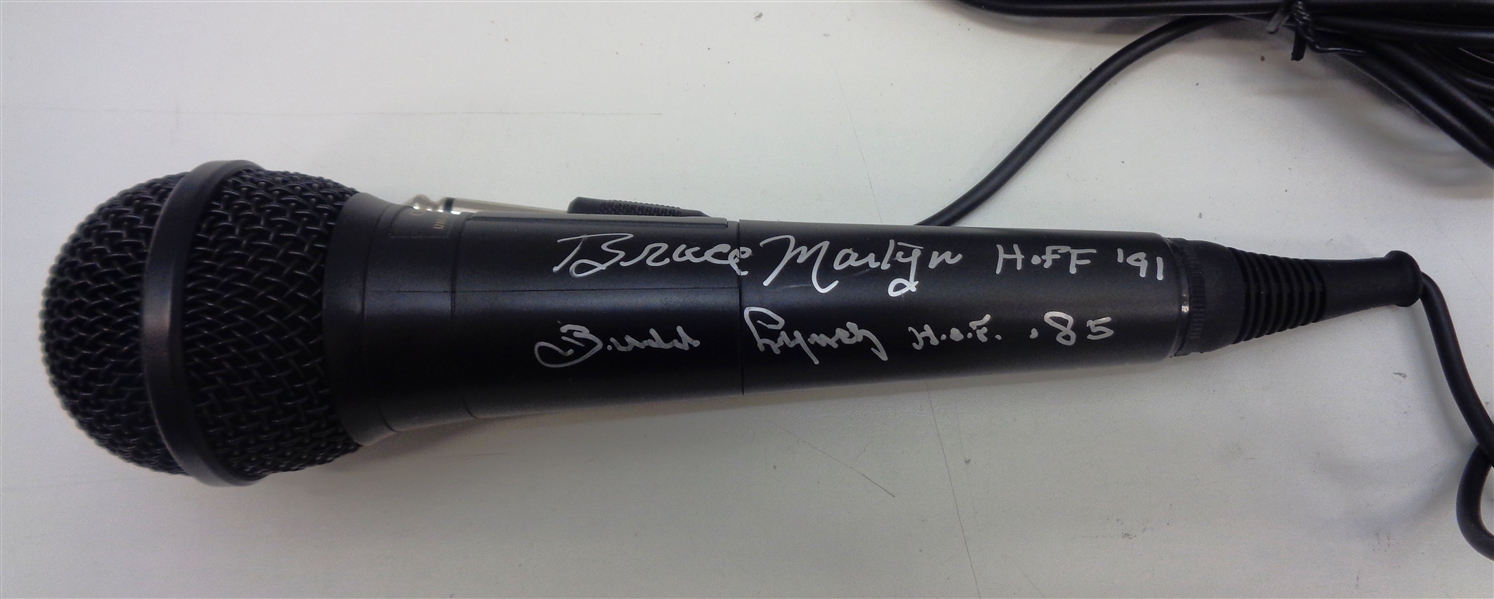 Bruce Martyn & Budd Lynch Autographed Microphone