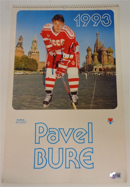 Pavel Bure Autographed 1993 Calendar