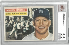 Mickey Mantle 1956 Topps BVG 5.5