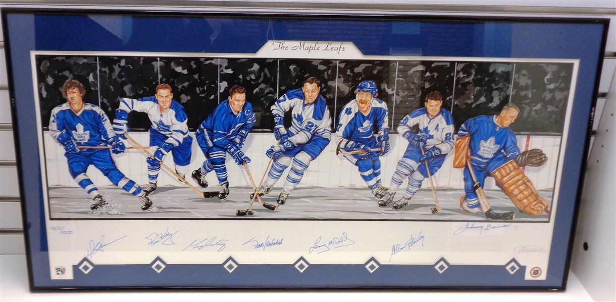 Toronto Maple Leafs Legends Autographed Lithograph (Pick up only)