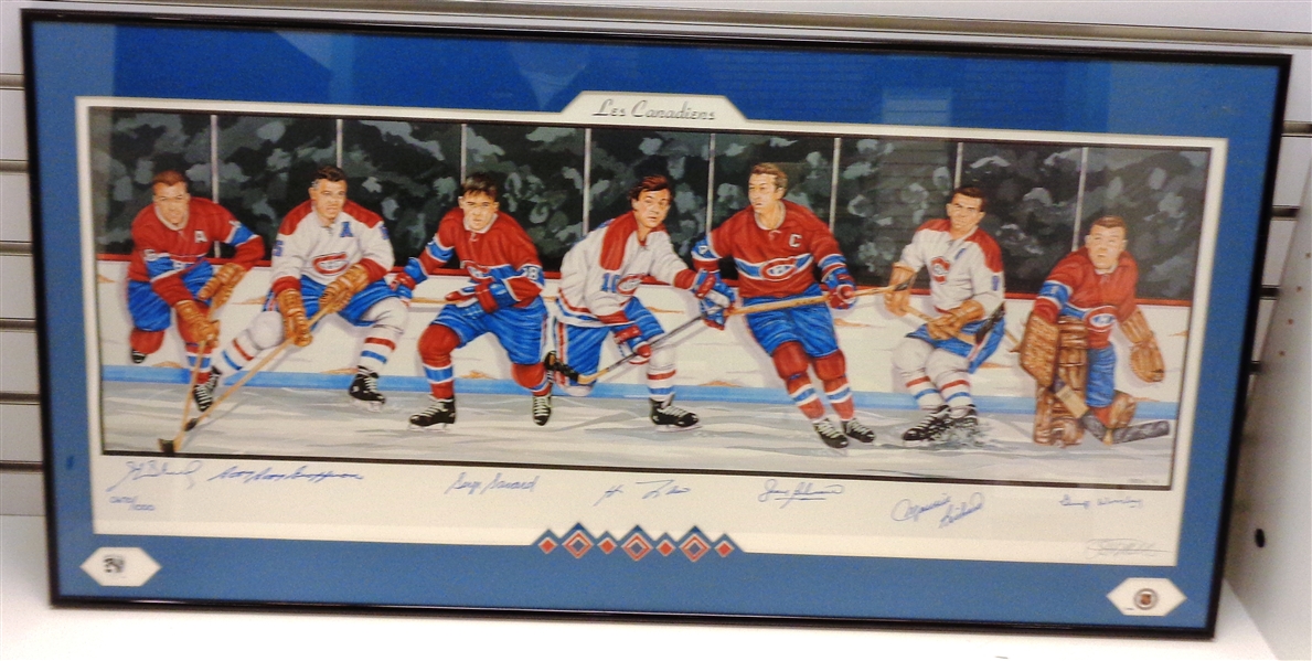 Montreal Canadiens Legends Autographed Lithograph (Pick up only)