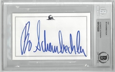 Bo Schembechler Autographed 3x5 Cut