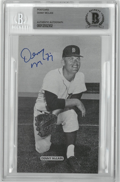 Denny McLain Autographed Postcard