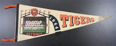 Detroit Tigers 1964 Team Pennant