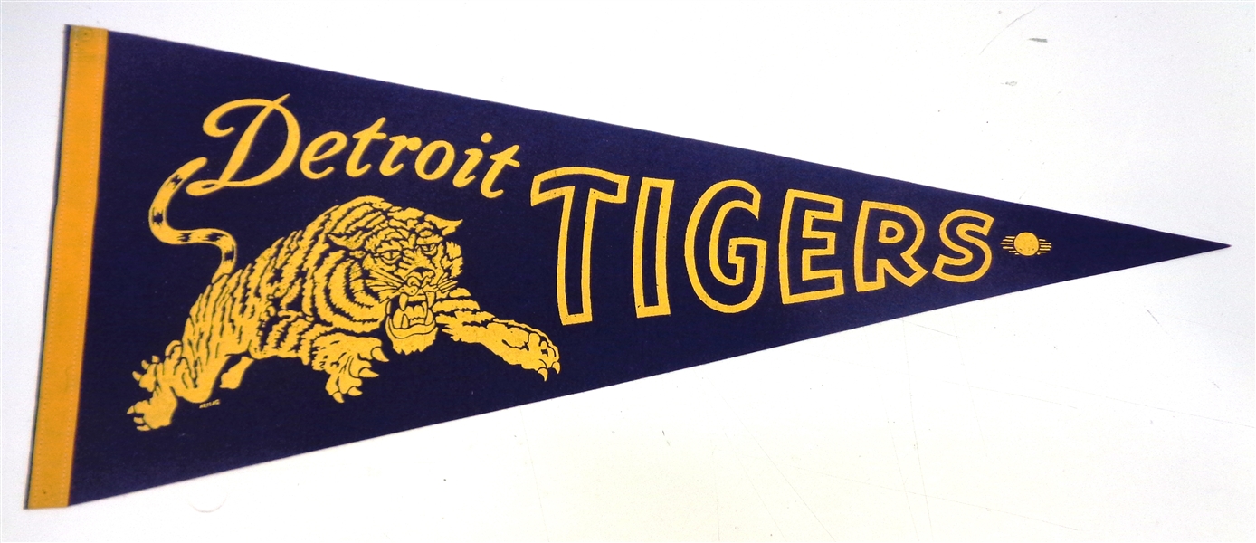 Lot Detail - Detroit Tigers 1950's Blue Pennant