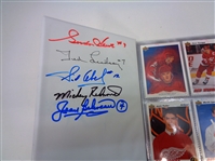 Hockey Card Book Signed by 12 (7 HOFers)