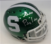 George Perles Autographed MSU Mini Helmet Inscribed