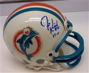 Jim Kiick Autographed Dolphins Mini Helmet