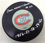 Don Marshall Autographed Canadiens Puck