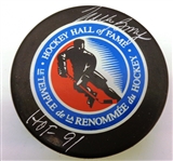 Mike Bossy Autographed Hall of Fame Puck