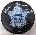 Marc Reaume Autographed Maple Leafs Puck