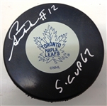 Pete Stemkowski Autographed Maple Leafs Puck
