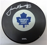 Jim Morrison Autographed Maple Leafs Puck