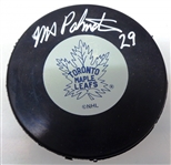 Mike Palmateer Autographed Maple Leafs Puck