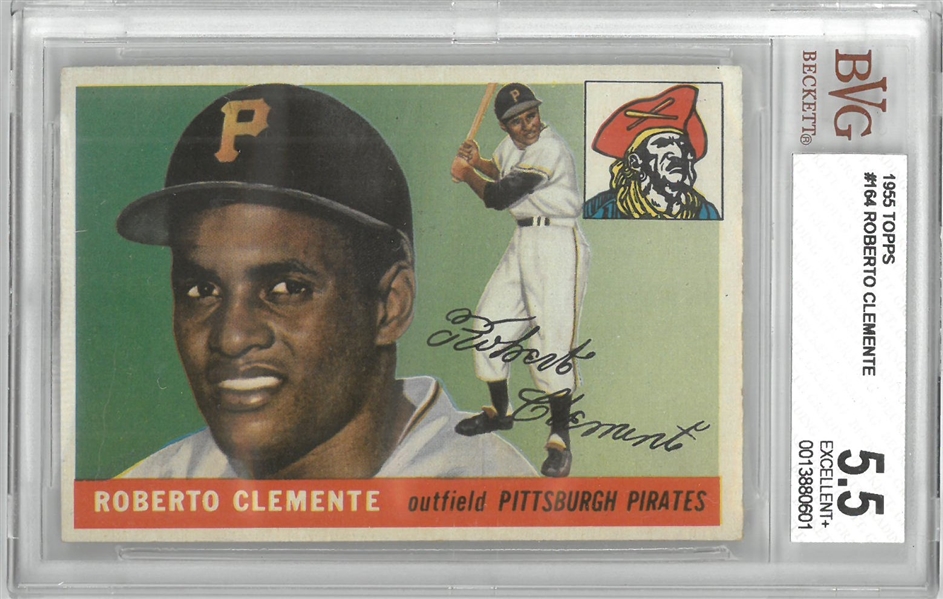 Roberto Clemente 1955 Topps BVG 5.5 Rookie Card