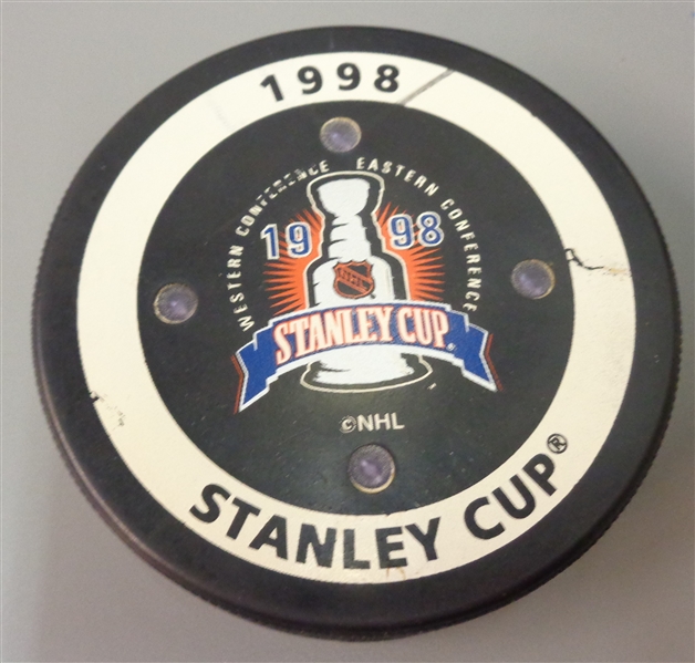 1998 Stanley Cup FoxTrax Game Used Puck