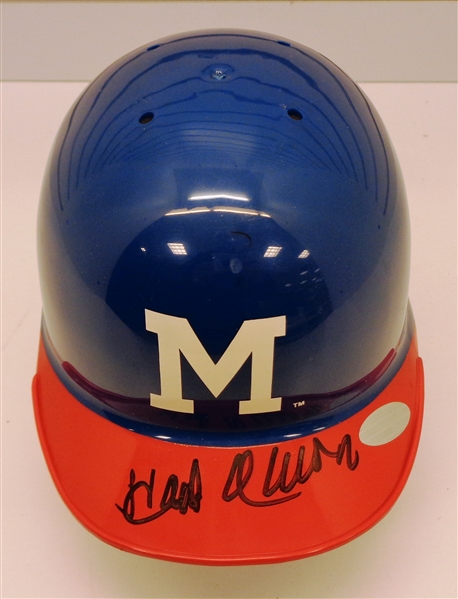 Hank Aaron Autographed Braves Mini Helmet