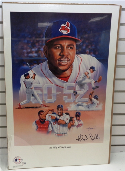 Albert Belle Autographed 24x36 Lithograph