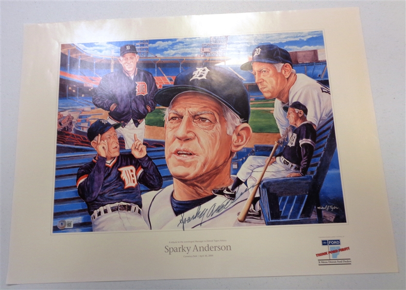 Sparky Anderson Autographed 18x24 Poster