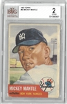 Mickey Mantle 1953 Topps BVG 2