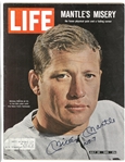 Mickey Mantle Autographed 1965 Life Magazine w/ "No. 7" Inscription