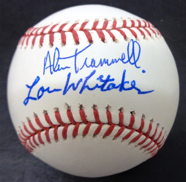 Alan Trammell & Lou Whitaker Autographed Baseball