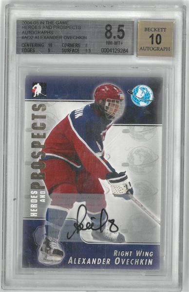 Alexander Ovechkin Autographed Rookie Card