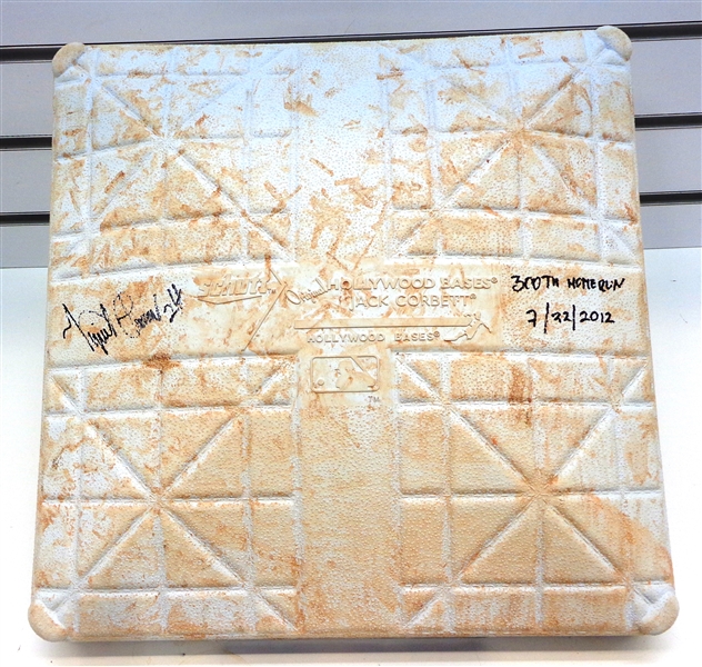 Miguel Cabrera Game Used & Autographed 300th HR Base
