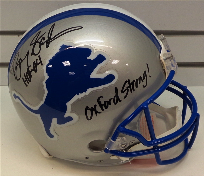 Barry Sanders "Oxford Strong" Autographed Helmet