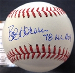 Bob Horner Autographed Baseball w/ ROY