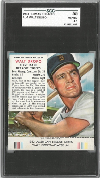 Walt Dropo 1953 Redman SGC 55