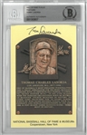 Tommy Lasorda Autographed Hall of Fame Plaque