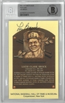 Lou Brock Autographed Hall of Fame Plaque