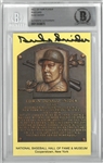 Duke Snider Autographed Hall of Fame Plaque