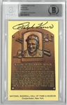 Ralph Kiner Autographed Hall of Fame Plaque