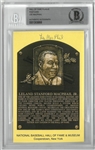 Lee MacPhail Autographed Hall of Fame Plaque