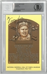 George Kell Autographed Hall of Fame Plaque
