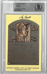Yogi Berra Autographed Hall of Fame Plaque