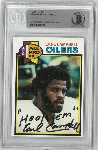 Earl Campbell Autographed 1979 Topps