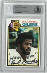 Earl Campbell Autographed 1979 Topps