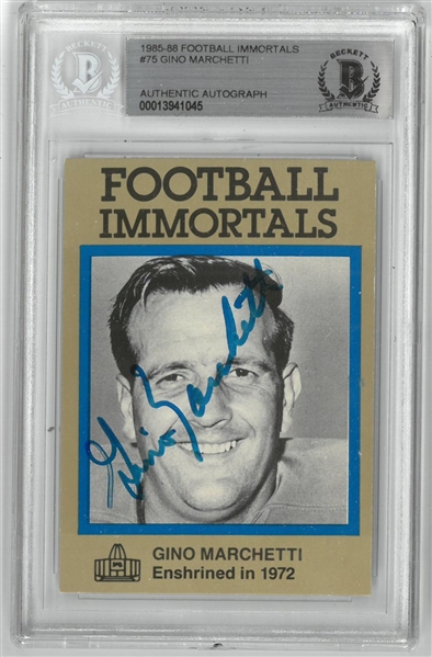 Gino Marchetti Autographed Football Immortals
