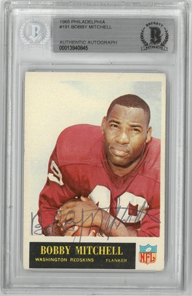 Bobby Mitchell Autographed 1965 Philadelphia