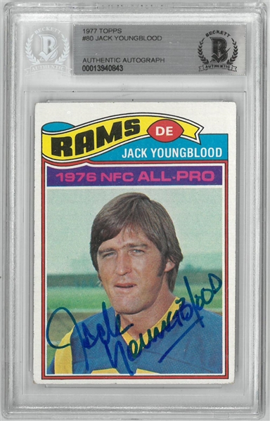 Jack Youngblood Autographed 1977 Topps