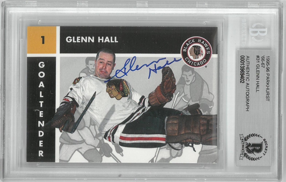 Glenn Hall Autographed 1995/96 Parkhurst