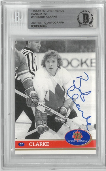 Bobby Clarke Autographed 1991/92 Future Trends