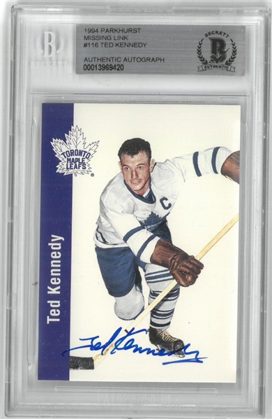 Ted Kennedy Autographed 1994 Parkhurst