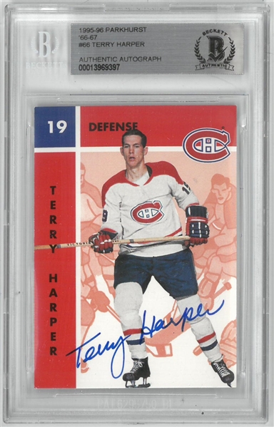 Terry Harper Autographed 1995/96 Parkhurst