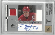 Steve Yzerman Autographed 2001/02 SP BGS 9 w/ 10 Auto