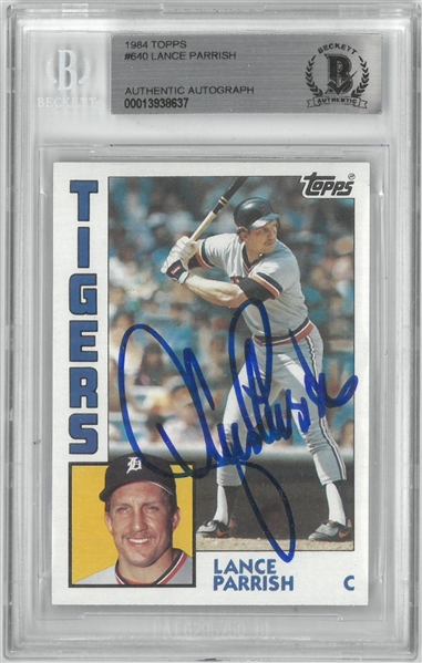 Lance Parrish Autographed 1984 Topps
